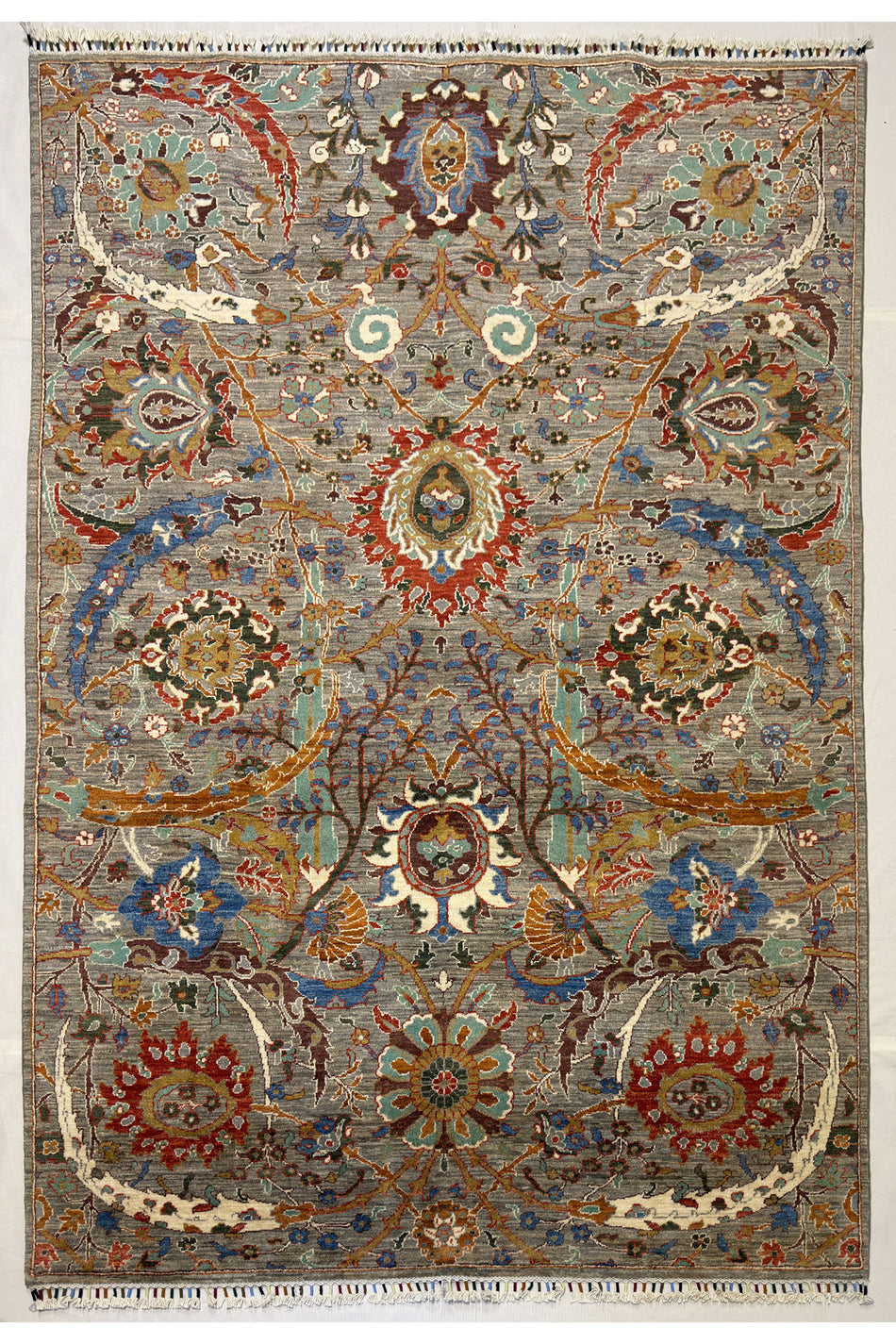 Afghan Rug Hand-Woven Sultani Design 100% Wool Natural Dye Handicraft