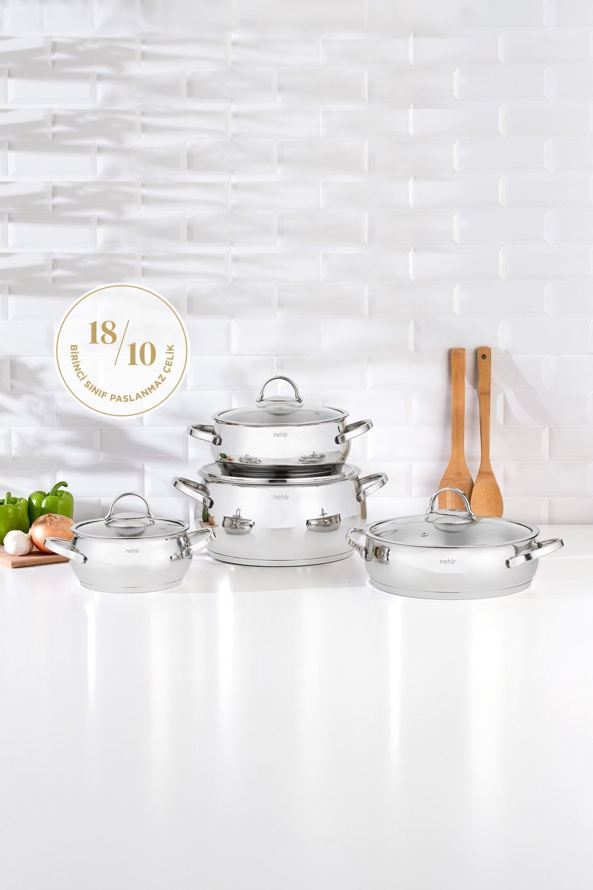 Nehir Luks 8 Piece Cookware Set - MALLTURK