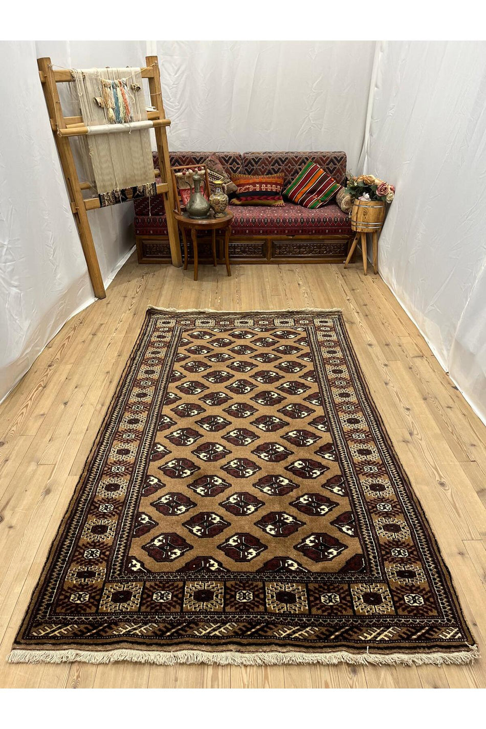 SIRVAN Rug Hand-Woven Afghan Rug - 136x230 - MALLTURK