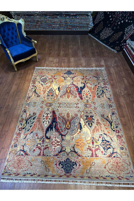 Wool Hand-Woven Afghan Rug