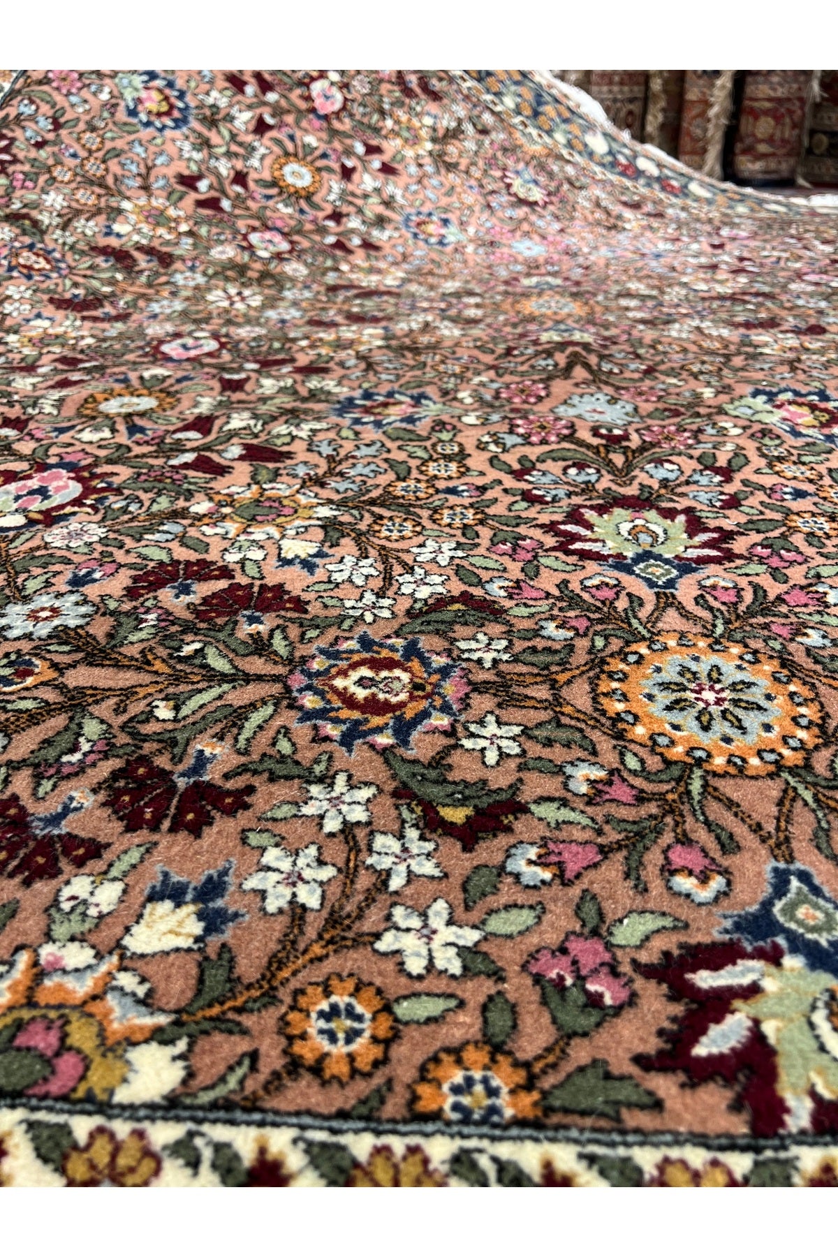 RD RAMAZAN DAG Hand Rug Art Hand-Woven Hereke Rug Lalezar Design Premium Quality Size 240x196 - MALLTURK