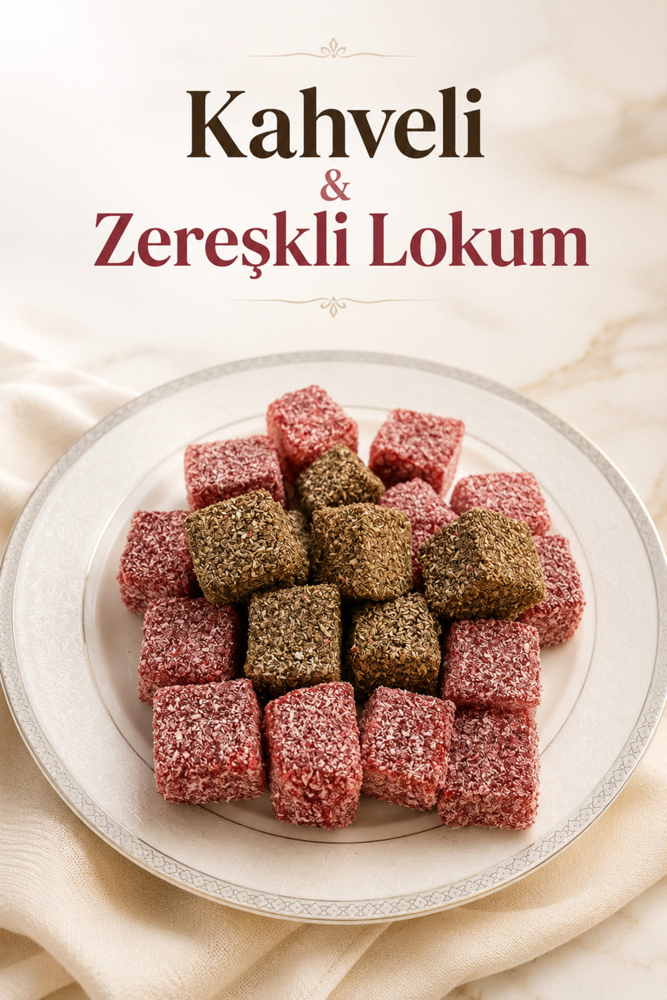 Sener Coffee Flavored with Barberry Turkish Delight 500 g - MALLTURK