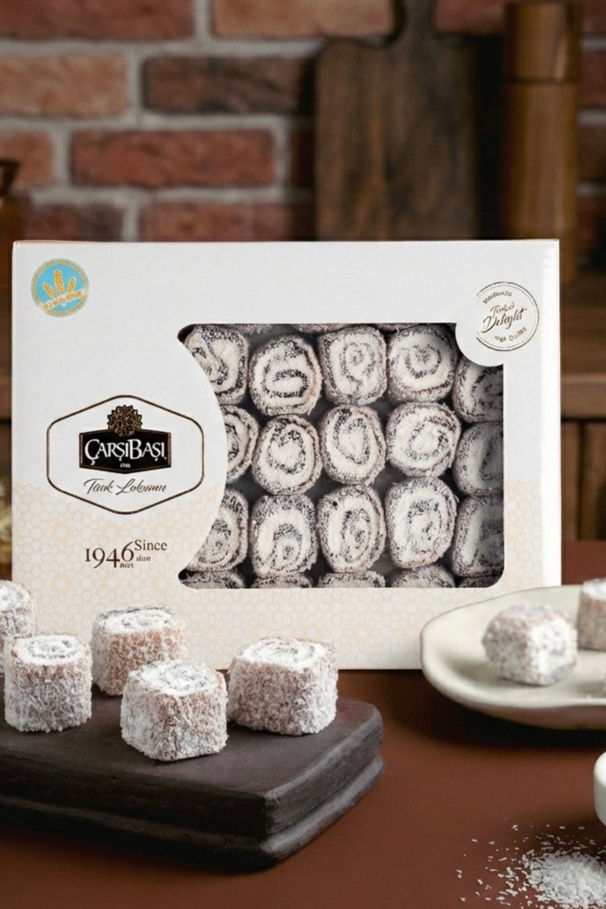 carsibasi Gluten Free Cocoa Rolled Turkish Delight 900 g - MALLTURK