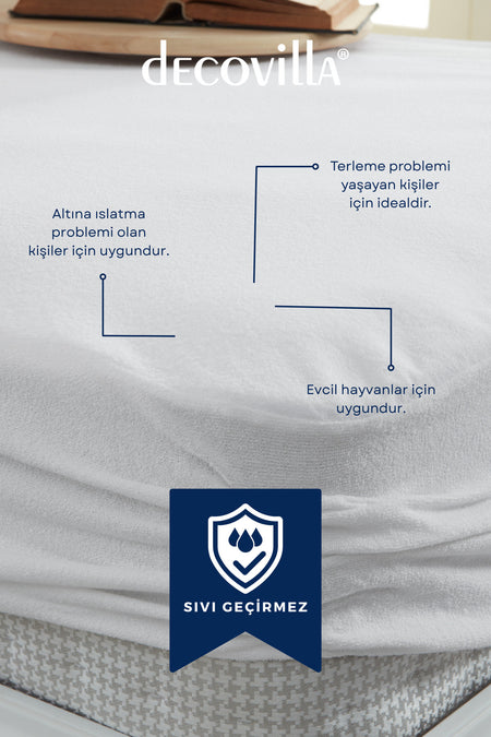 Decovilla Waterproof Cotton Fitted Baby & Kids Mattress Protector - MALLTURK
