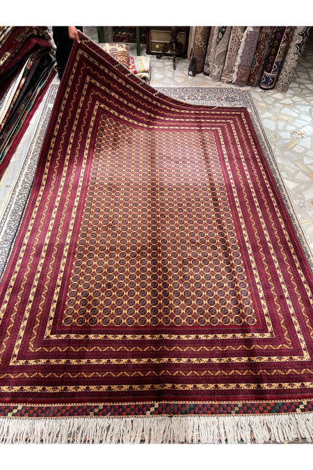 RD RAMAZAN DAG Hand Rug Art Hand-Woven Afgan Hoca Roshnai Rug Size 300x200. - MALLTURK