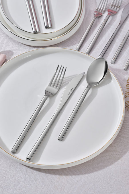 Karaca kendo 84 Piece 12 Place Setting premium Boxed Flatware Set - MALLTURK