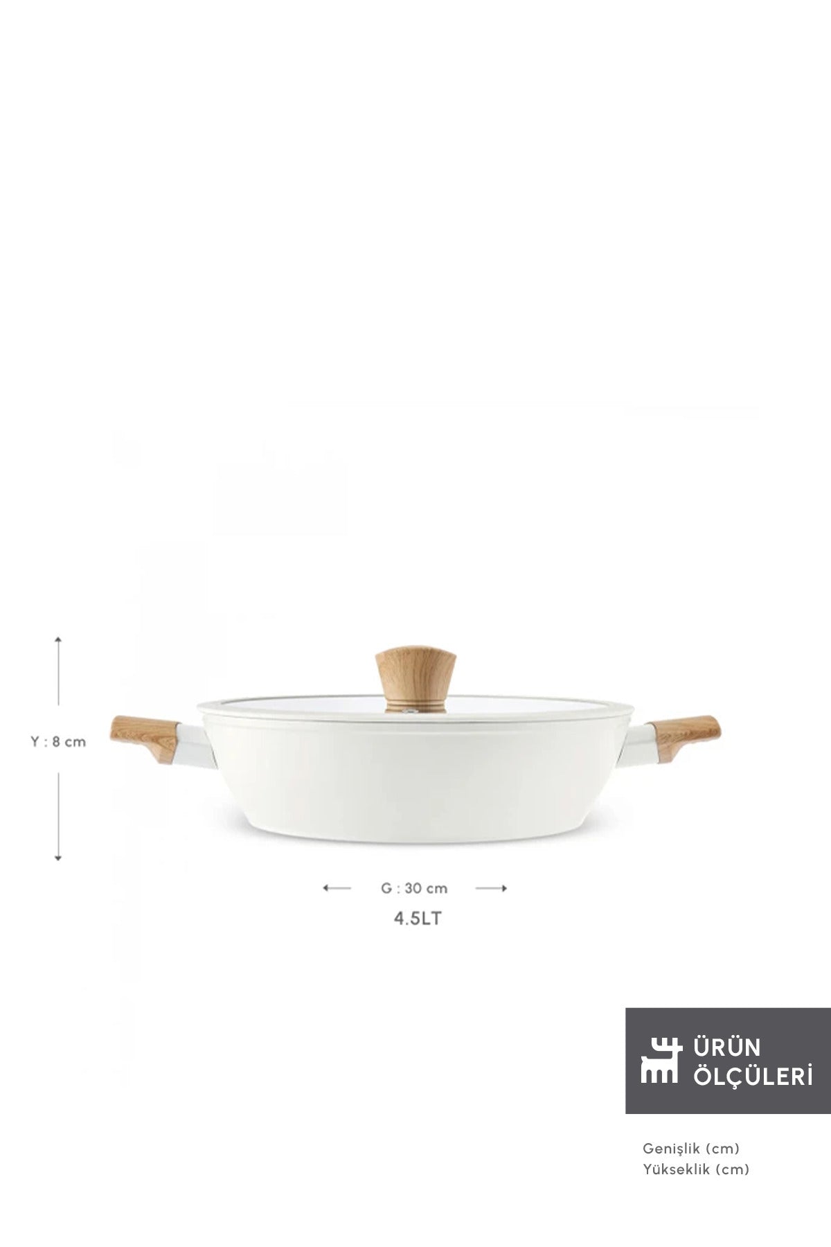 Karaca x Refika Swiss Crystal Almond Induction Compatible Saute Pan