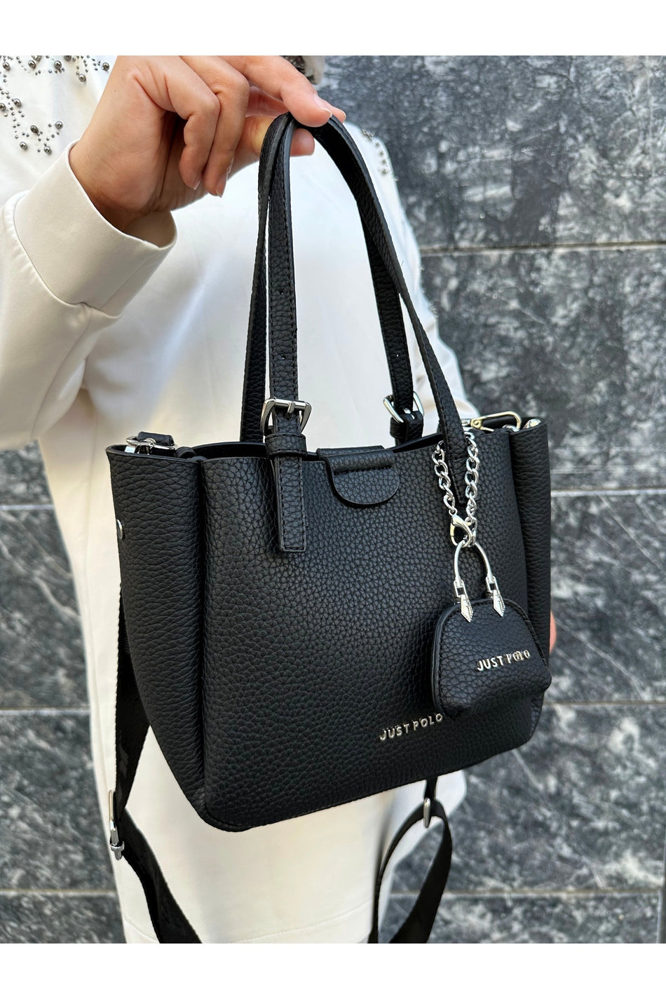 Just Polo Women's New Season 3-Compartment Luxury Soft Leather Adjustable Crossbody Stylish Shoulder Bag - MALLTURK