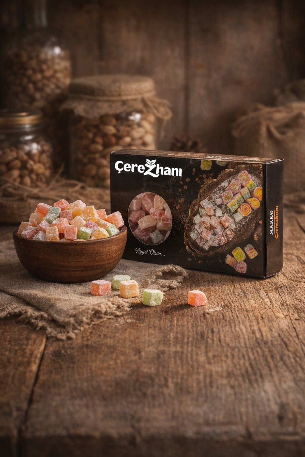 Cerezhani Powdered Sugar Mini Turkish Delight 250 g - MALLTURK