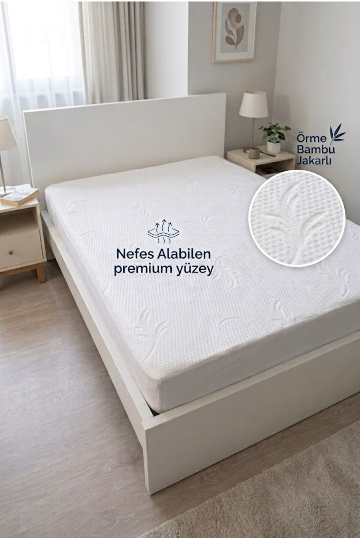 cacao home Waterproof Bamboo Fitted Mattress Protector - MALLTURK