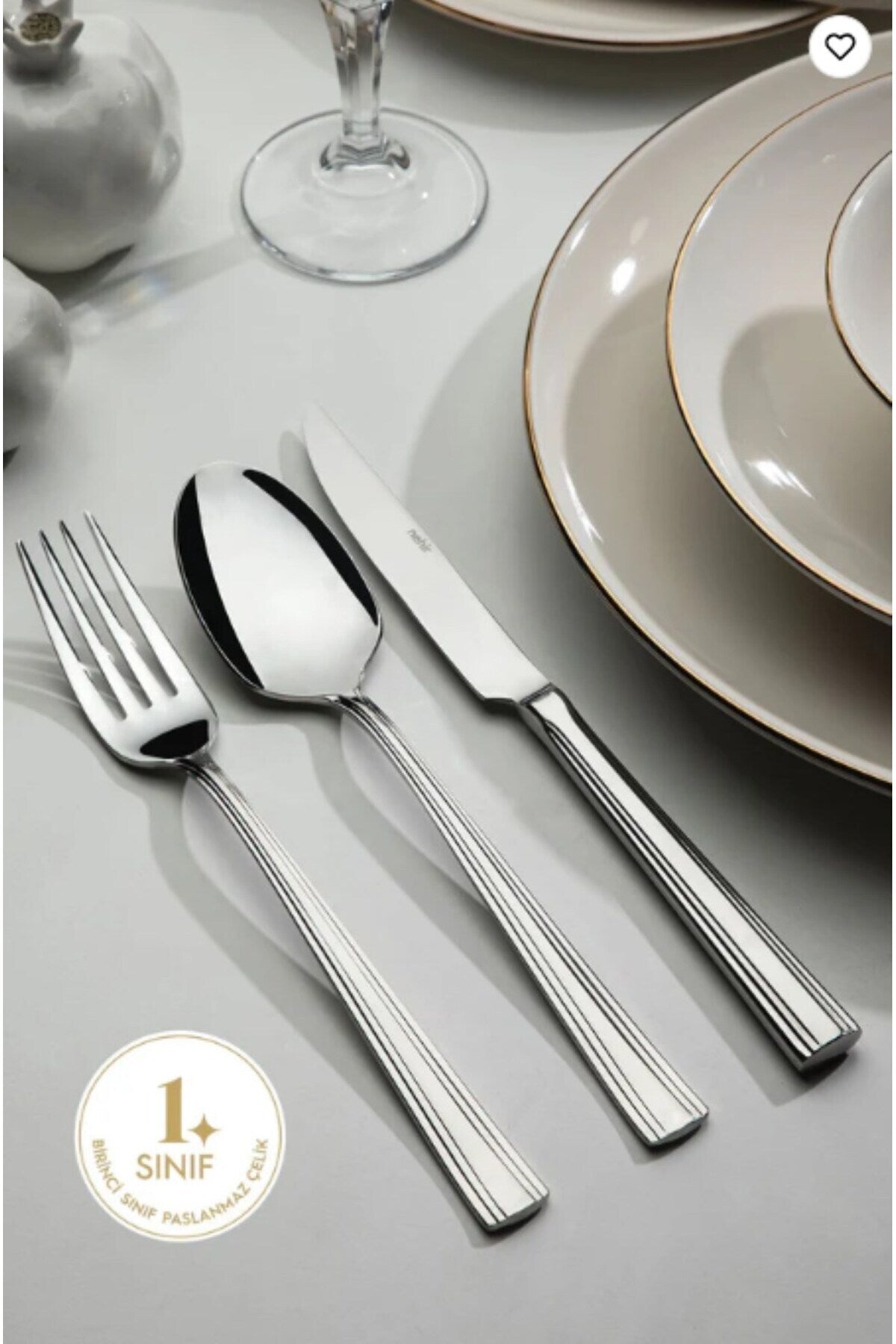 Nehir katre Plain 72 Piece karton Boxed Flatware Set - MALLTURK