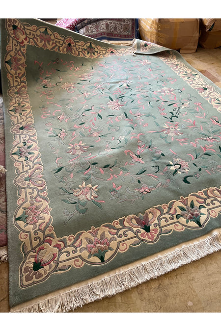 RD RAMAZAN DAG Hand Rug Art Hand-Woven Embossed Chinese Rug Premium Quality Su Yesili Color Size 295x235 - MALLTURK