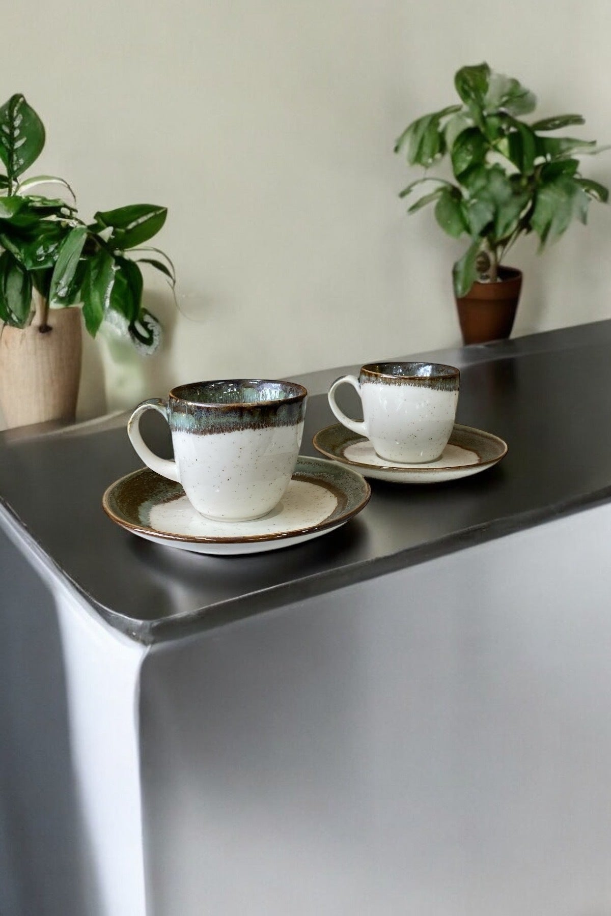 Eporselen Ocean 2-Person 4-Piece Porcelain Coffee Cup Set - MALLTURK
