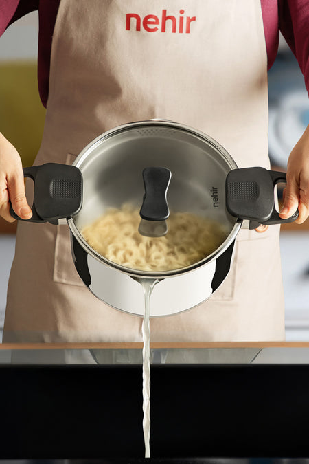 Nehir Roma Suzgec with Lid Fonksiyonel Stock Pot