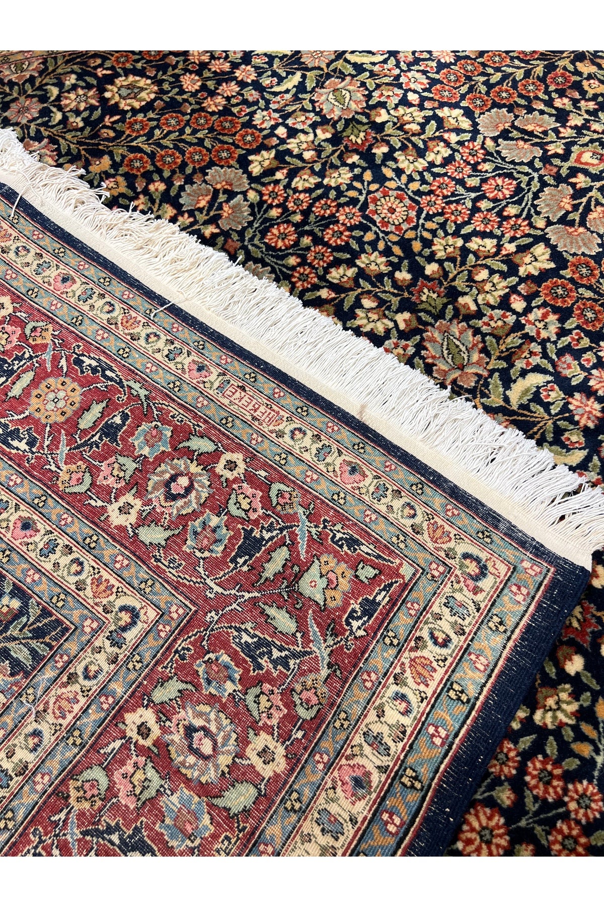 RD RAMAZAN DAG Hand Rug Art Hand-Woven Hereke Rug Seven Mountains Flower Design Size 3.20x2.10 - MALLTURK