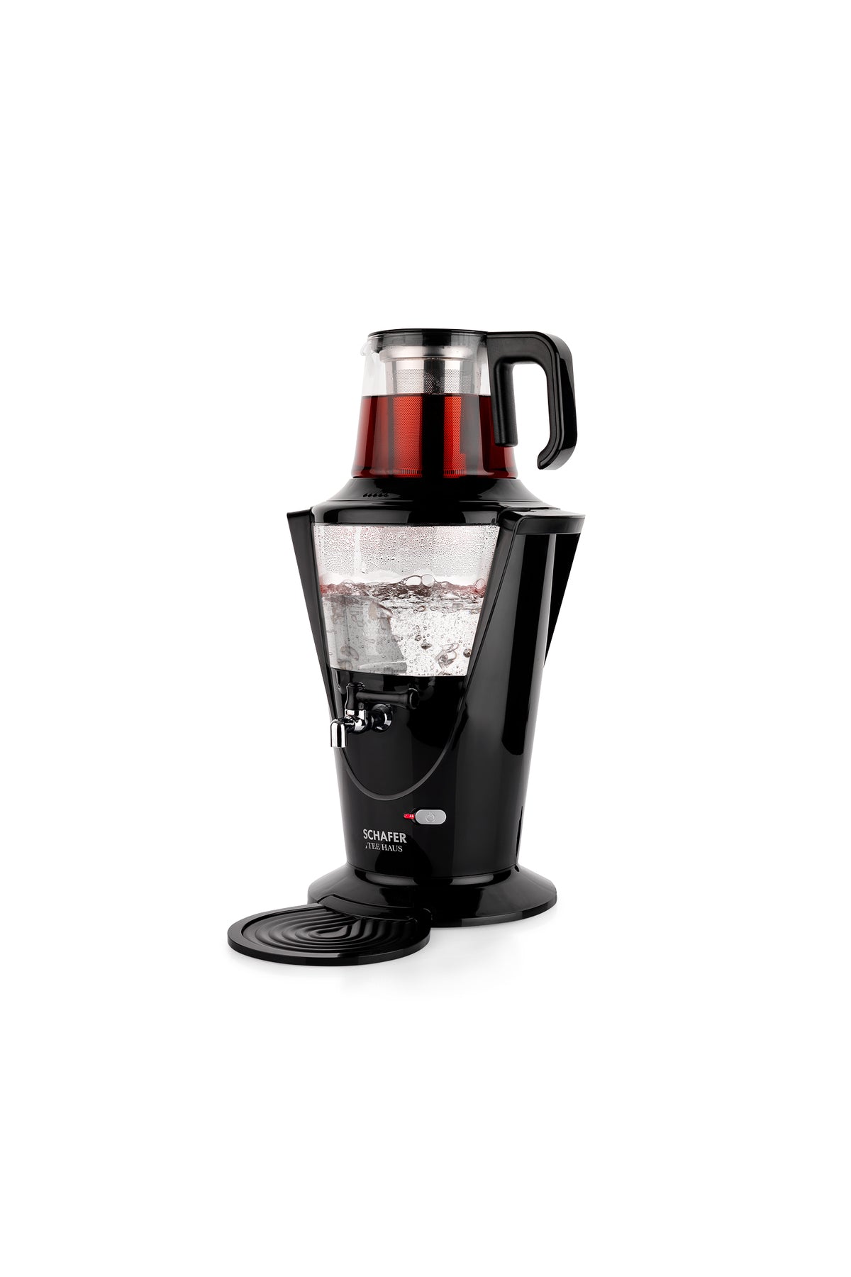 Schafer Tee Haus New Generation Electric Glass Samovar - Black - MALLTURK