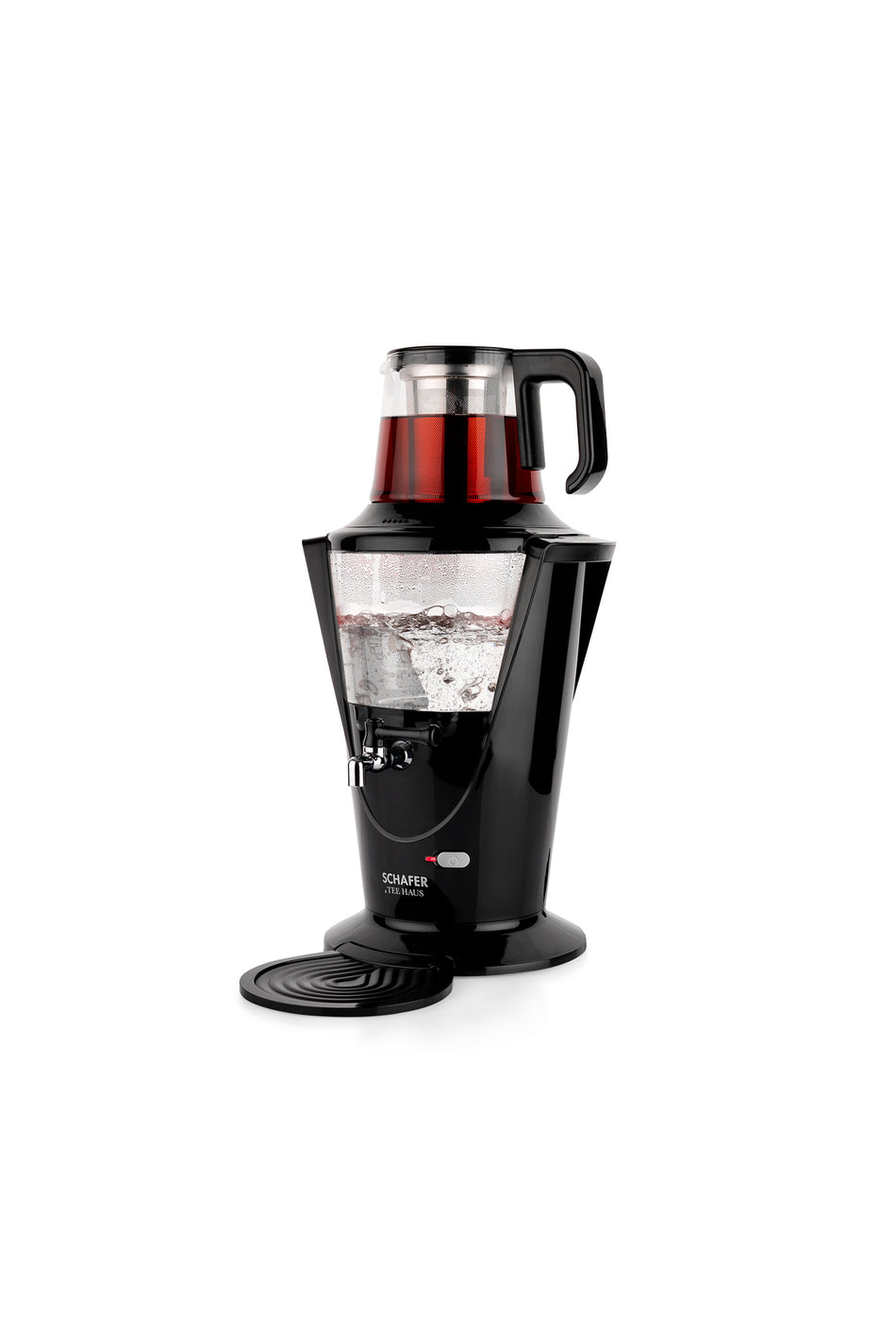 Schafer Tee Haus New Generation Electric Glass Samovar - Black - MALLTURK
