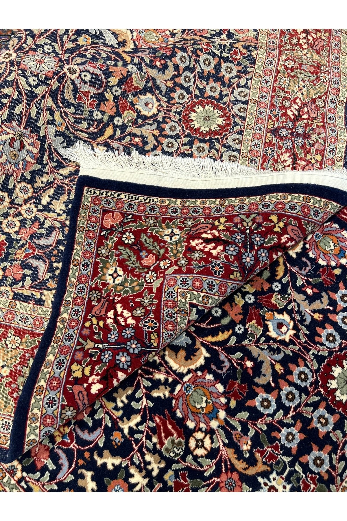 RD RAMAZAN DAG Hand Rug Art Hand-Woven Sumerbank Hereke Rug Signed Lalezar Design.Size 220x150. - MALLTURK