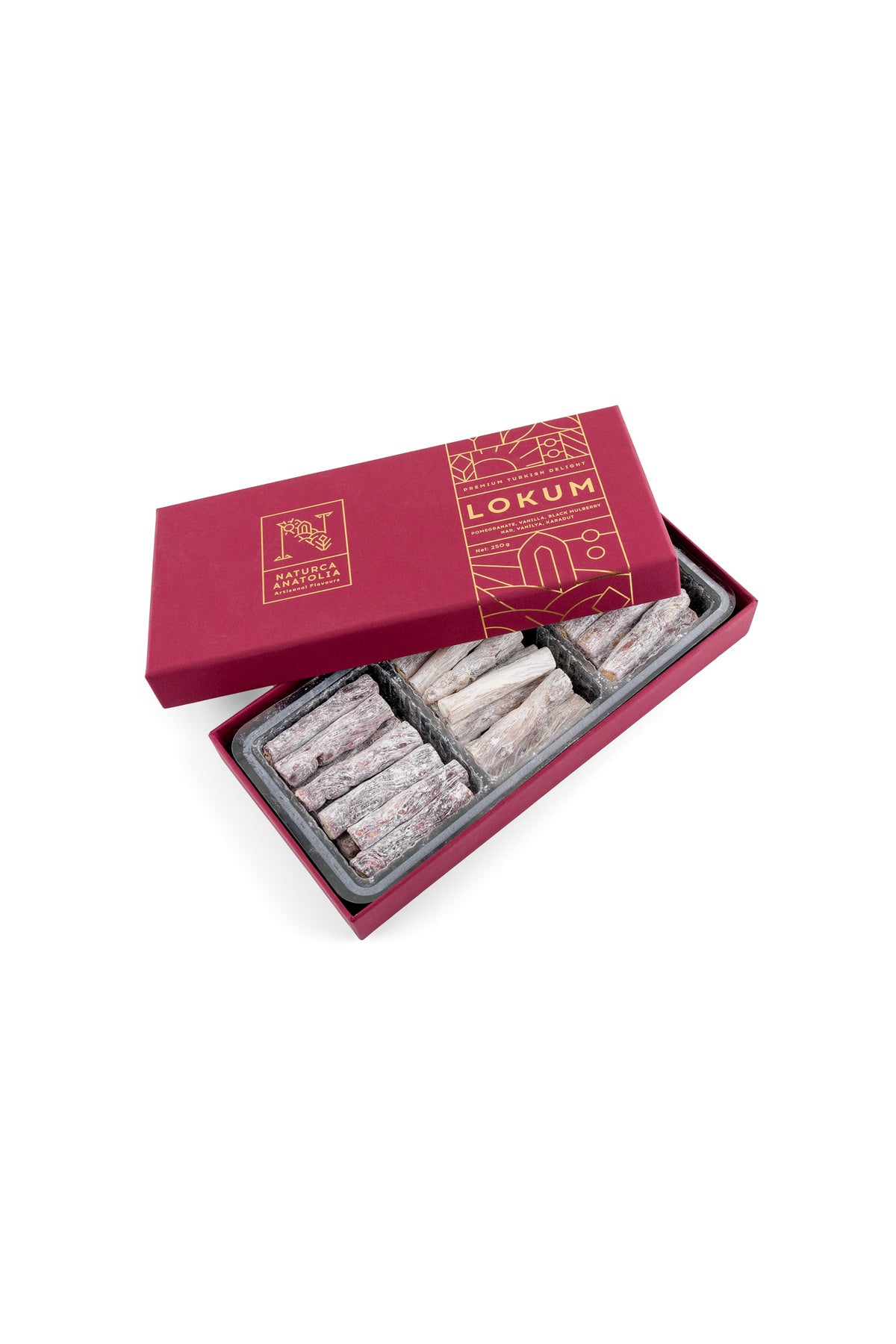 NATURCA anatolia naturca Turkish Delight mix 250g Pomegranate Flavored karadut vanilya - MALLTURK