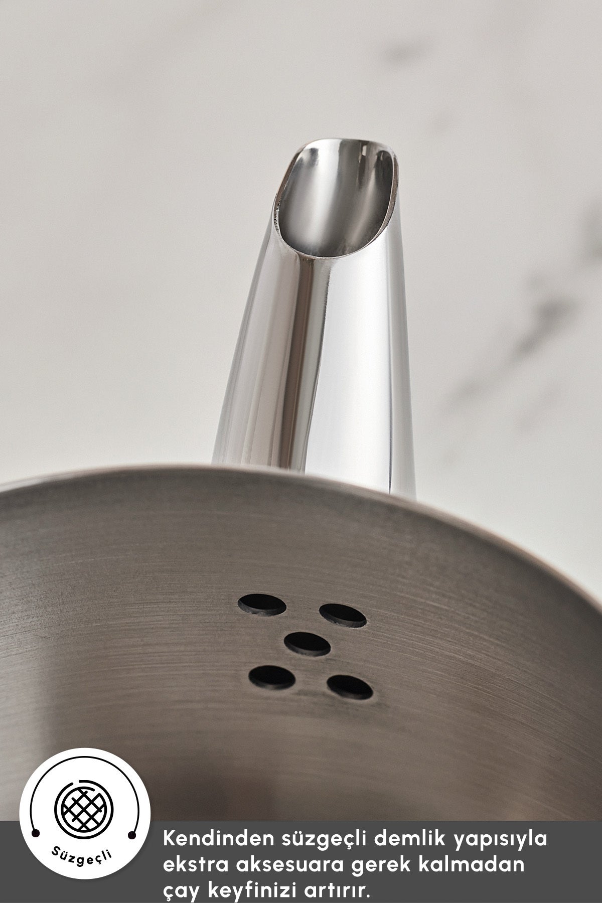 Karaca Tokyo Midi Powersteel Pro 316 Stainless Steel induction Base Teapot Set - MALLTURK
