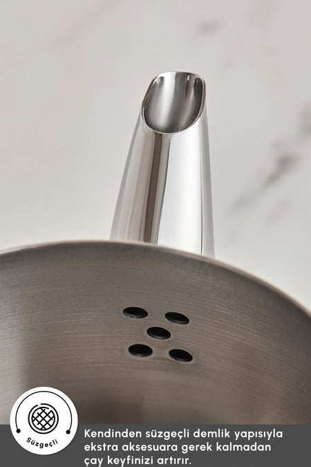 Karaca Tokyo Midi Powersteel Pro 316 Stainless Steel induction Base Teapot Set - MALLTURK