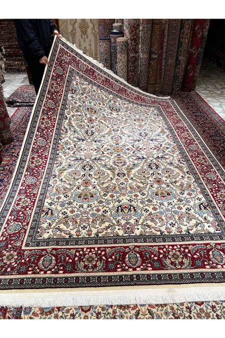 RD RAMAZAN DAG Hand Rug Art Hand-Woven Sumerbank Hereke Rug Signed Polonez Design Size 300x200 - MALLTURK