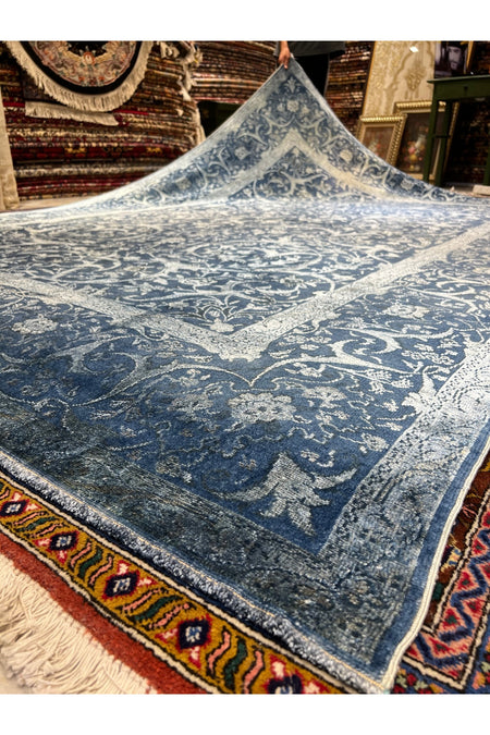 RD RAMAZAN DAG Hand Rug Art Hand-Woven Fine Rug Pera Tughra Silk Weave Kumkapi Design Size 313x219 - MALLTURK