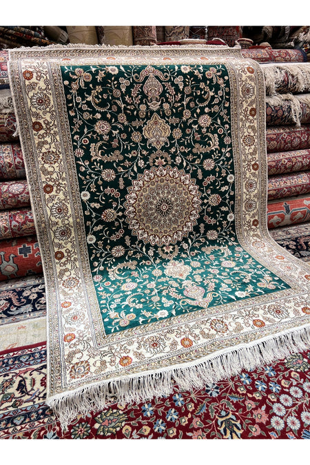 RD RAMAZAN DAG Hand Rug Art Hand-Woven Chinese Silk Rug 190x1.20 - MALLTURK