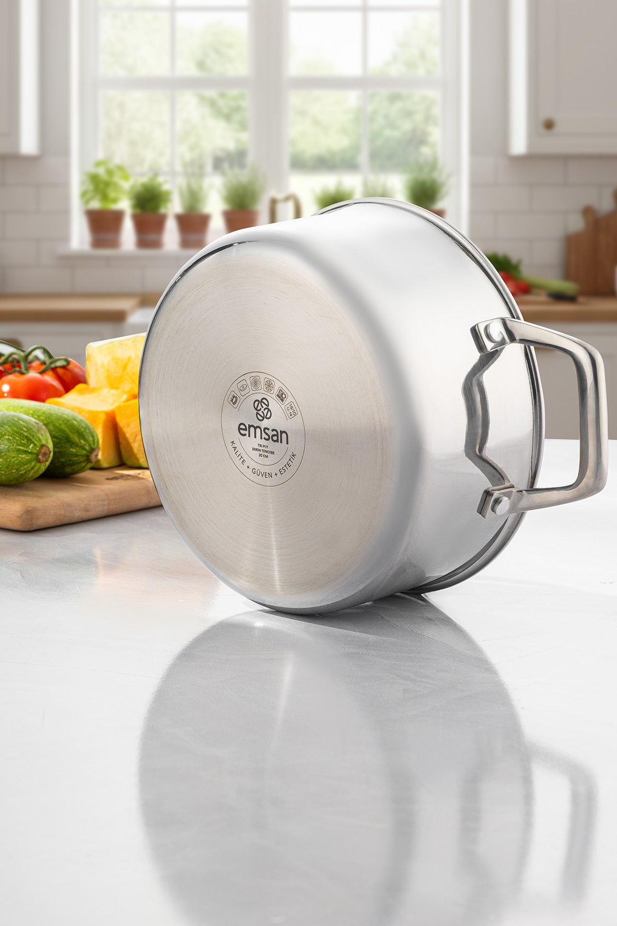 Emsan Pro Tri Ply Stock Pot
