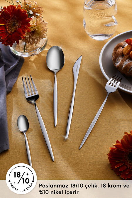 Karaca lizbon 60 Piece 12 Place Setting Flatware Set - MALLTURK