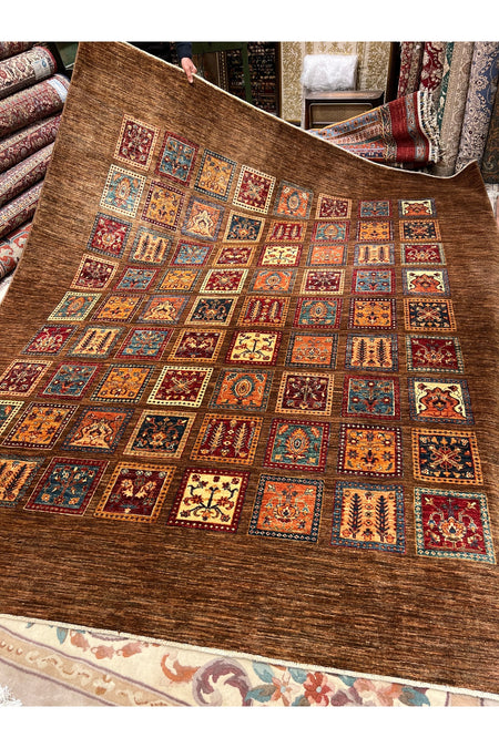 RD RAMAZAN DAG Hand Rug Art Hand-Woven Afgan Rug Binbirgece Design 2.92x2.45 - MALLTURK