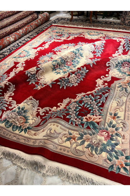 RD RAMAZAN DAG Hand Rug Art Hand-Woven Embossed Chinese Rug Red Color Size 320x245 - MALLTURK
