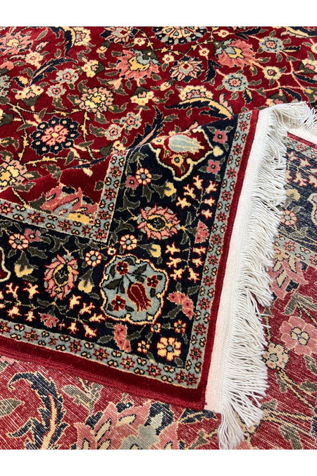 RD RAMAZAN DAG Hand Rug Art Hand-Woven Sumerbank Hereke Rug Wildflower Design Size 275x205 - MALLTURK