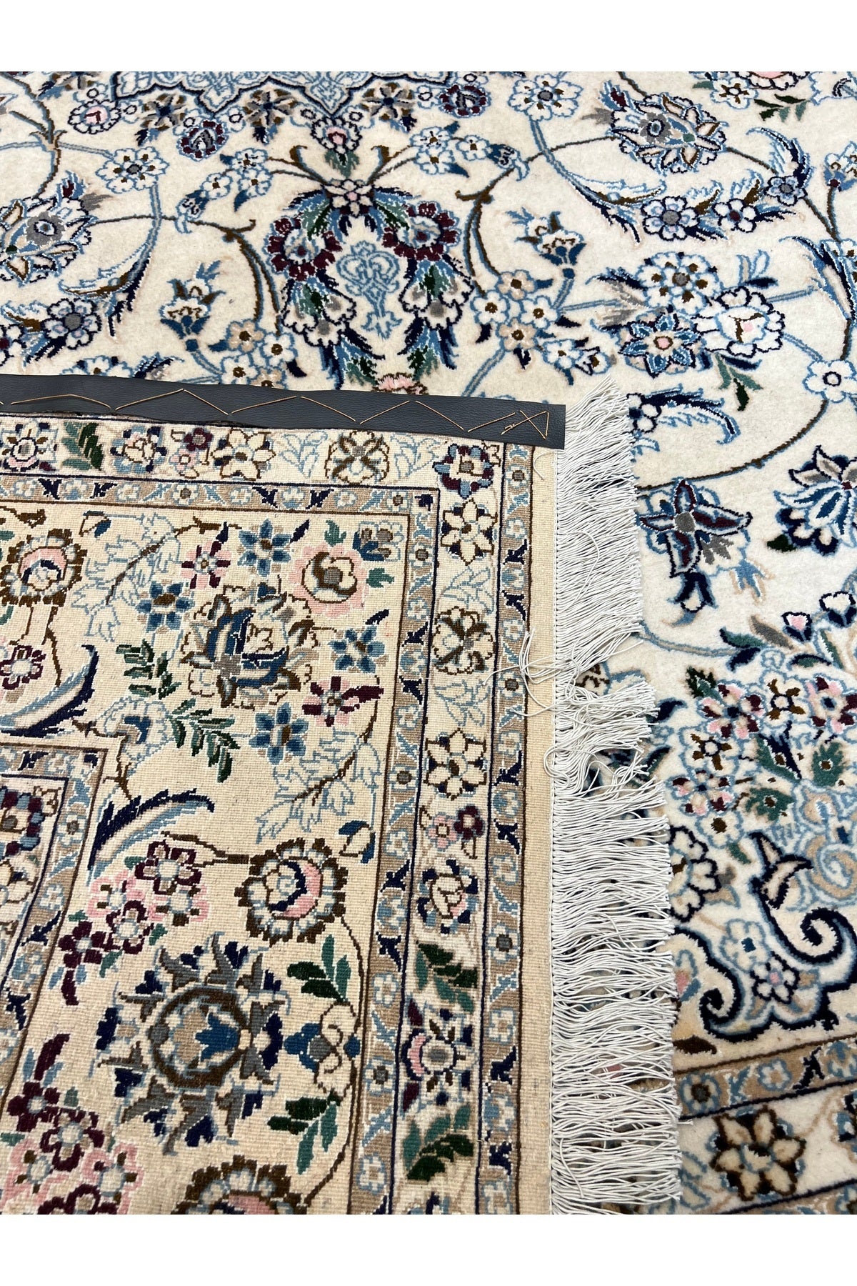 RD RAMAZAN DAG Hand Rug Art Hand-Woven Iranian Nain Rug Premium Quality Wool Blend Size 290x200 - MALLTURK