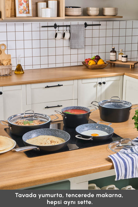 Karaca Biogranit Monet 8 Piece Cookware Set