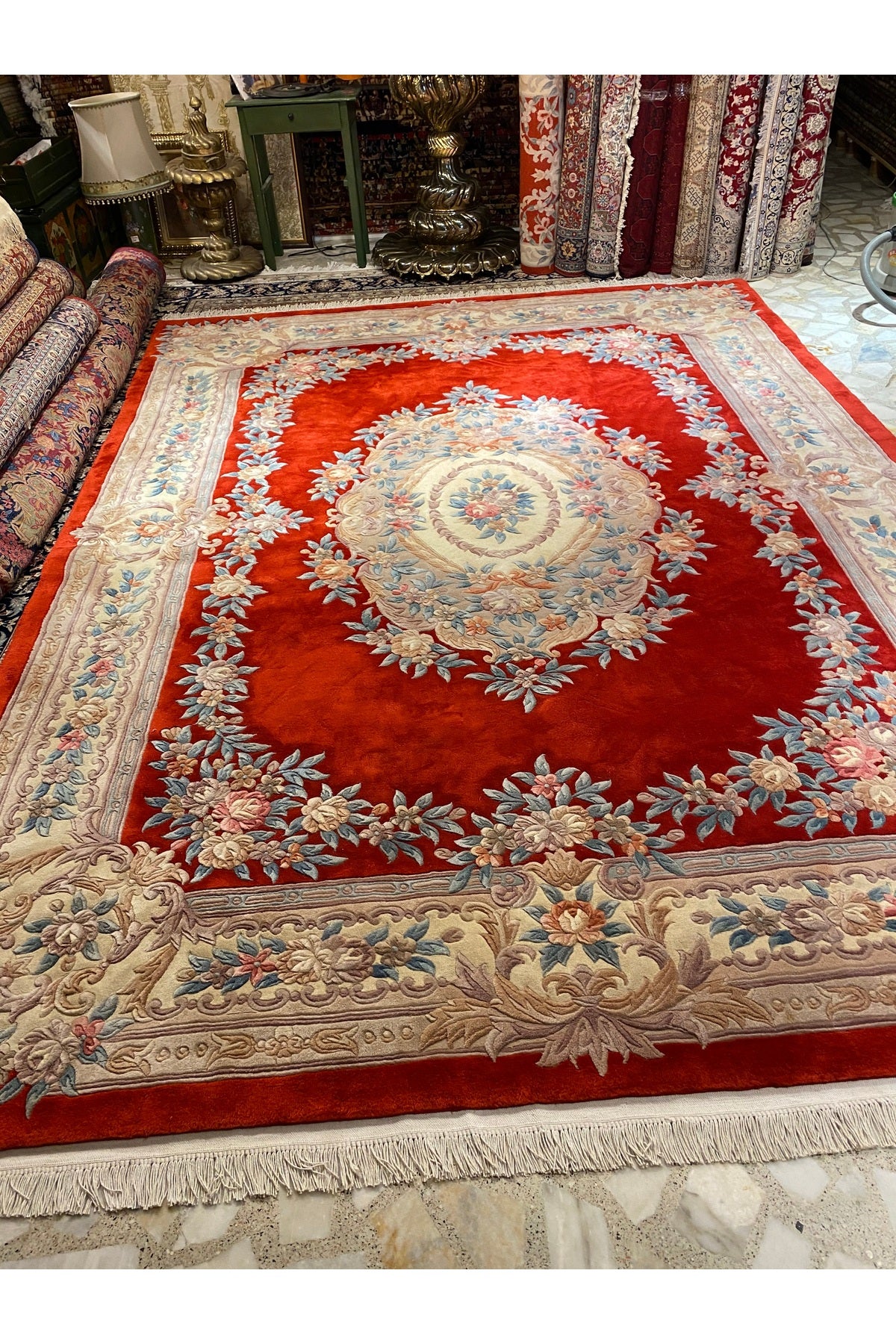 RD RAMAZAN DAG Hand Rug Art Hand-Woven Embossed Chinese Rug Premium Quality Size 370x270 - MALLTURK
