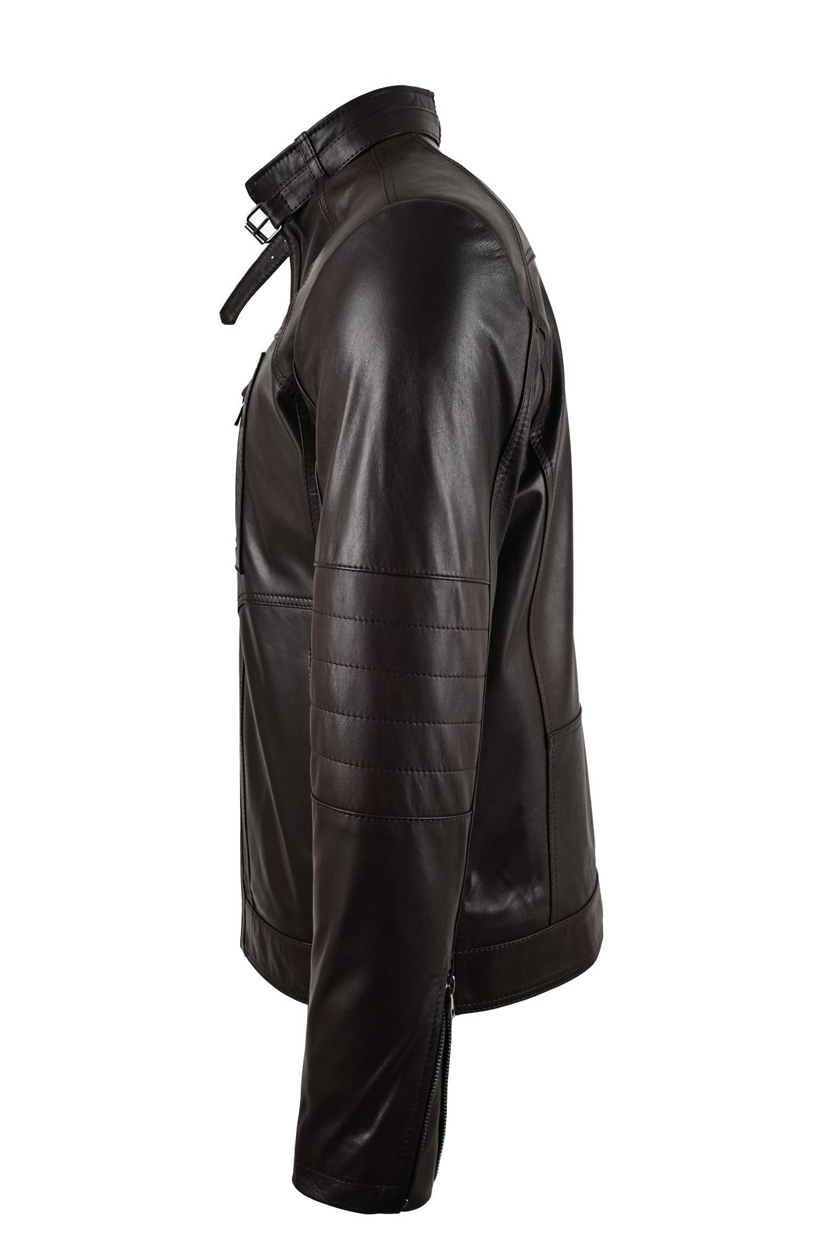ALIN Theroux Men's Genuine Leather Relaxed Fit Leather Jacket Brown - MALLTURK