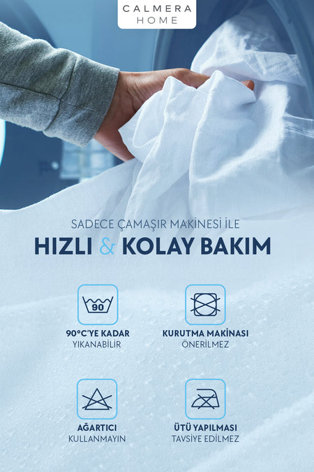 Calmera Waterproof Cotton Fitted Mattress Protector - MALLTURK