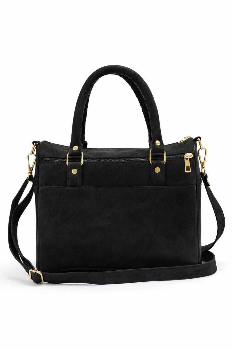 Fubileather Women's Suede Textured Multi-Compartment Handbag and Shoulder Bag - Stylish Everyday Handbag