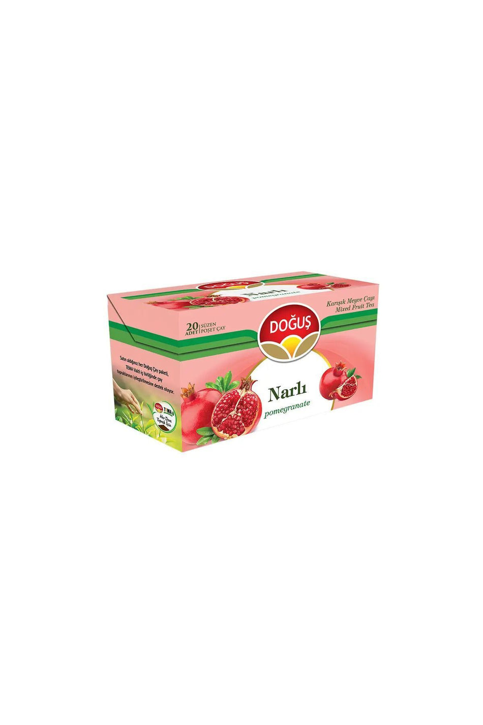 Chá de fruta mista de romã Dogus, 20 saquetas x 2 embalagens