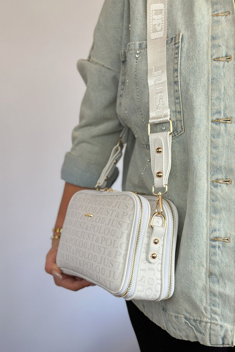 Just Polo Original Women's New Season 3-Compartment Luxury Soft Leather Adjustable Crossbody Shoulder Bag - MALLTURK