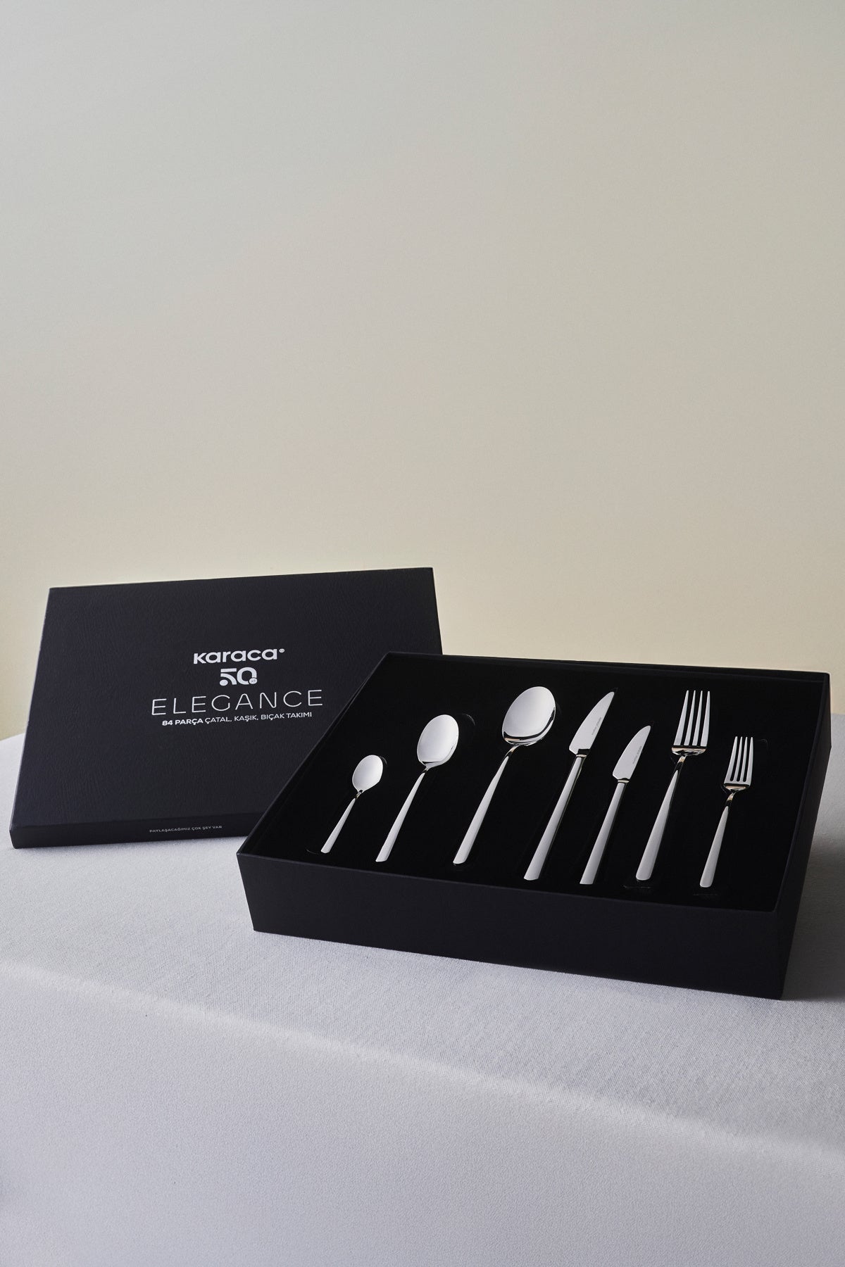 Karaca boreas 12 Place Setting 84 Piece Flatware Set - MALLTURK