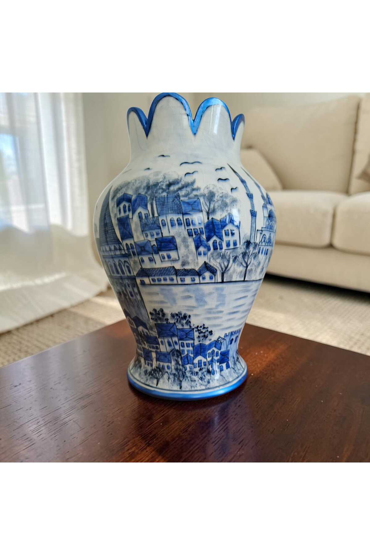 Sema Cini Handmade Ceramic 30 cm Vase - MALLTURK