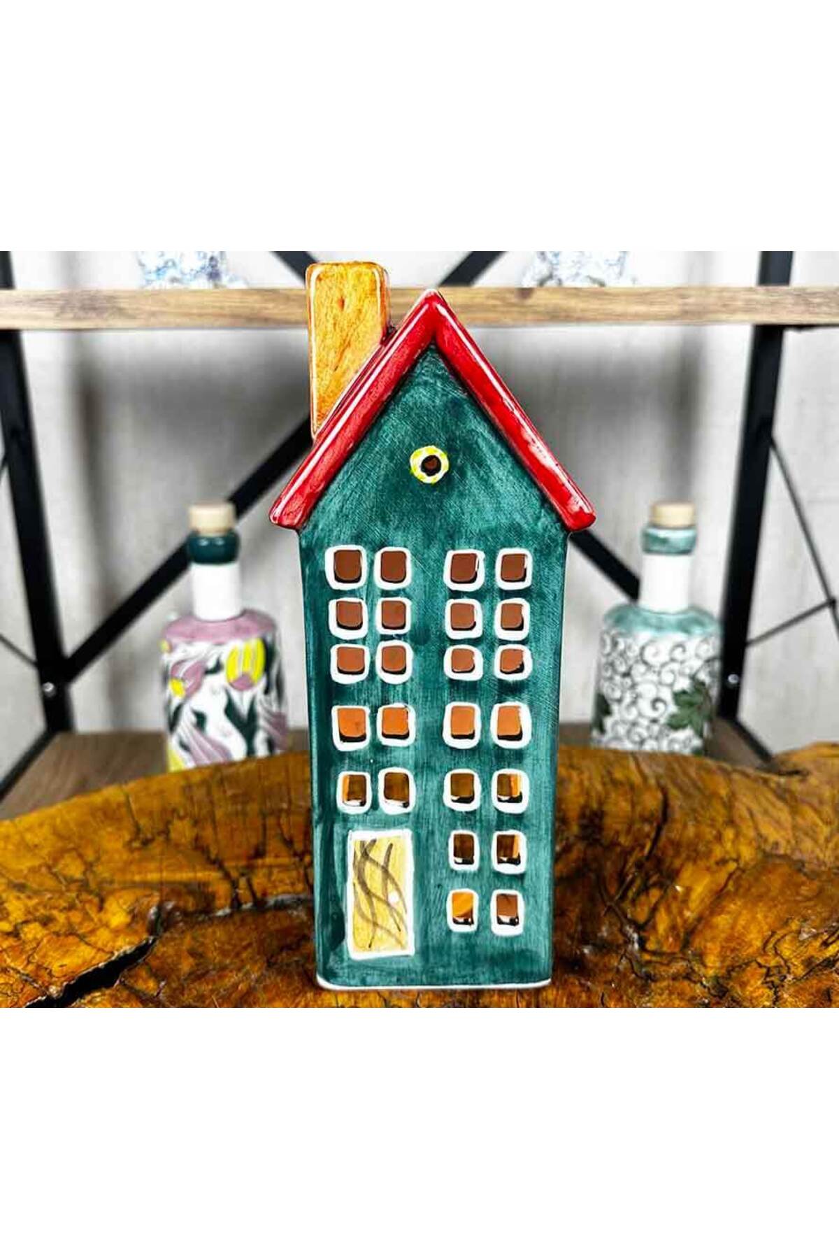 Cini Evi Iznik Green House Candle Holder - MALLTURK