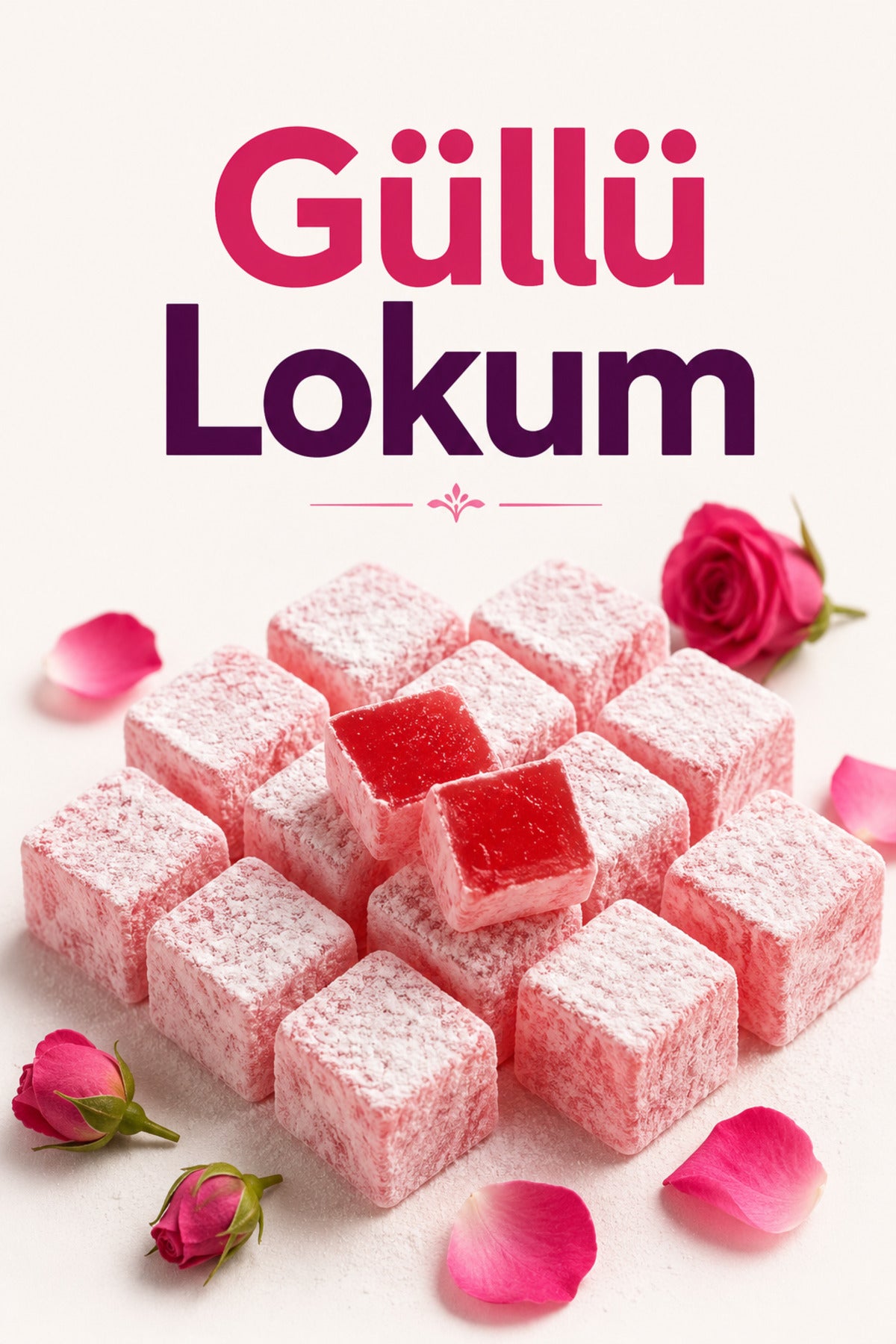 Sener Glucose Free Turkish Delight Rose Flavored Turkish Delight Rose Flavored Turkish Delight 250 g - MALLTURK
