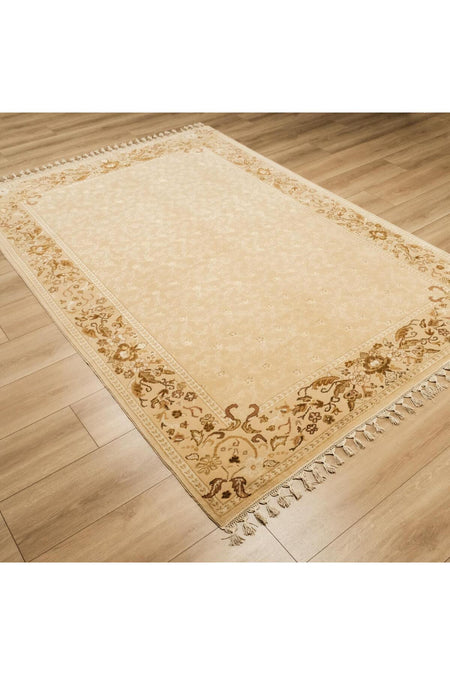 Halicizade Sultan Serisi Cicek Pattern Hand-Woven Rug - MALLTURK