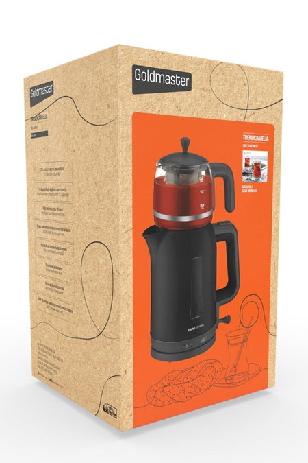 GoldMaster Trendcamelia 2200 Watt Glass Teapot BPA-Free Tea Maker and Water Heater - MALLTURK