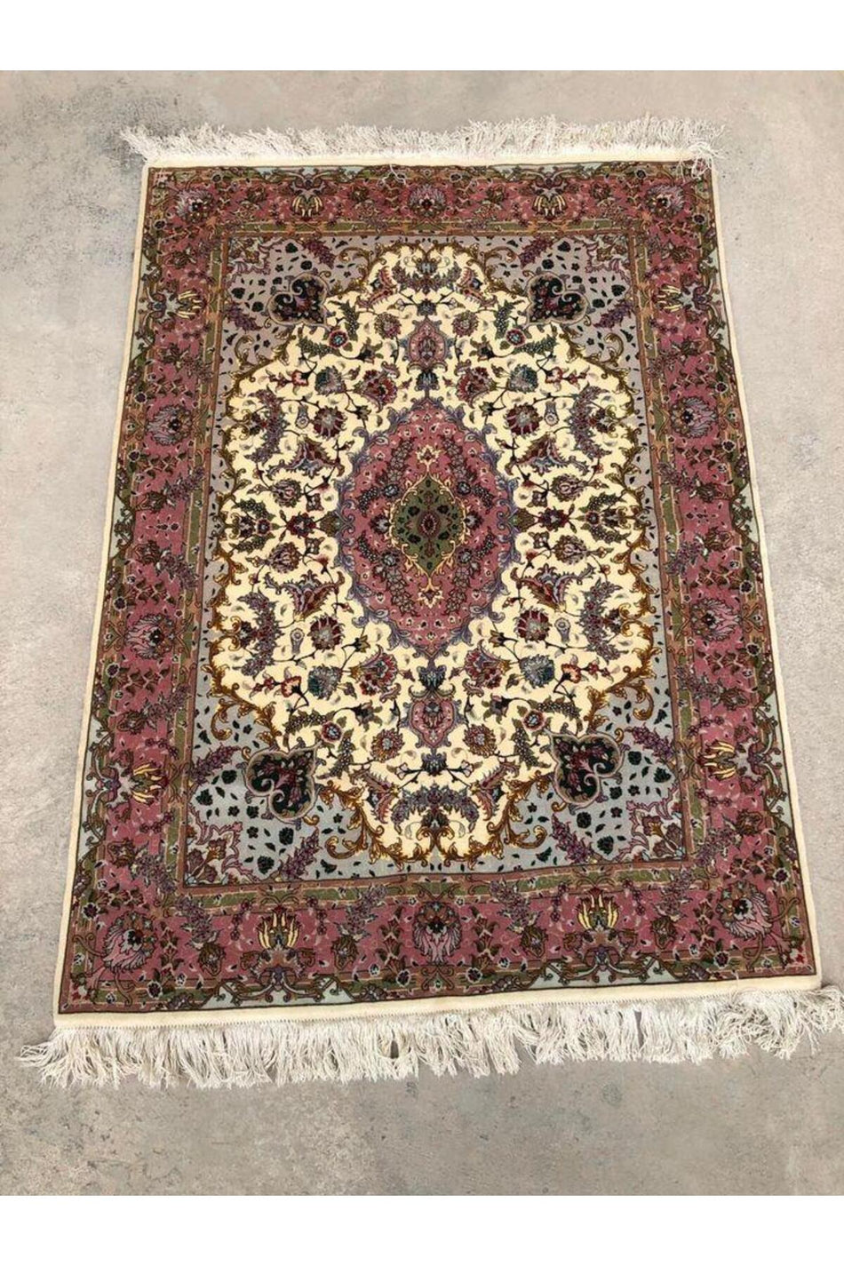 Hasyilmaz Hand-Woven Silk Wool Iranian Tabriz Rug 210x150cm 003