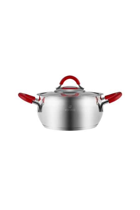 Karaca Oyster Induction Compatible Silikon Kulplu 8 Piece Cookware Set - MALLTURK