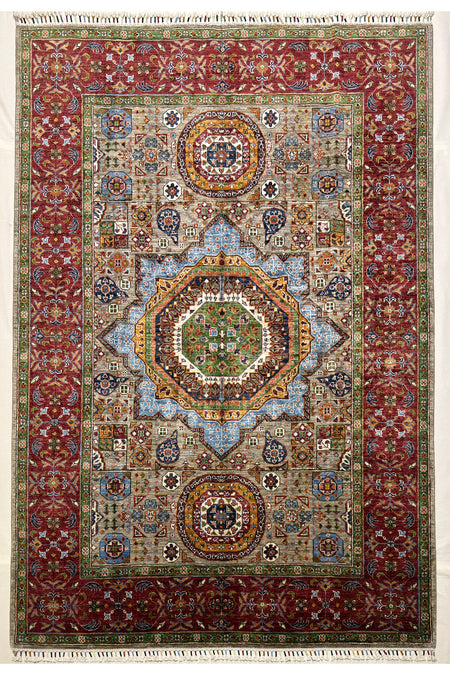 Afghan Rug Hand-Woven MEMLOOK Design 100% Wool Natural Dye Handicraft ile Harika Renkler